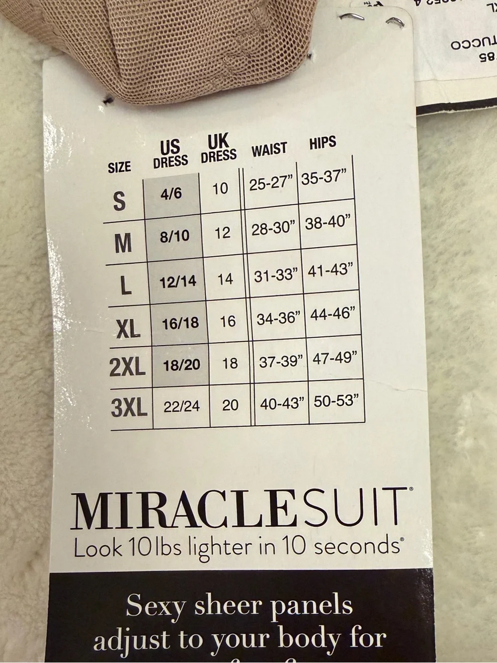 Miraclesuit Hi Waist Brief Shapewear NWT Stucco Beige XL Extra Firm Control - Picture 4 of 6